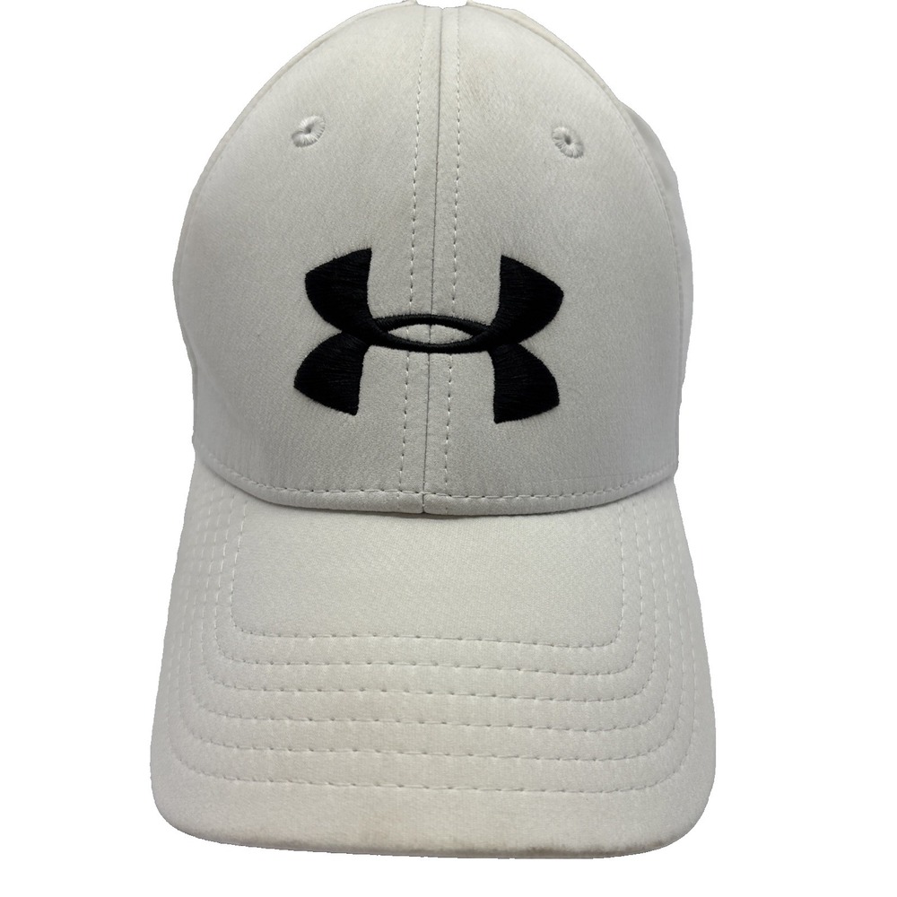 Under Armour I Will Protect This House Fitted Hat Size M/Lg White Cap